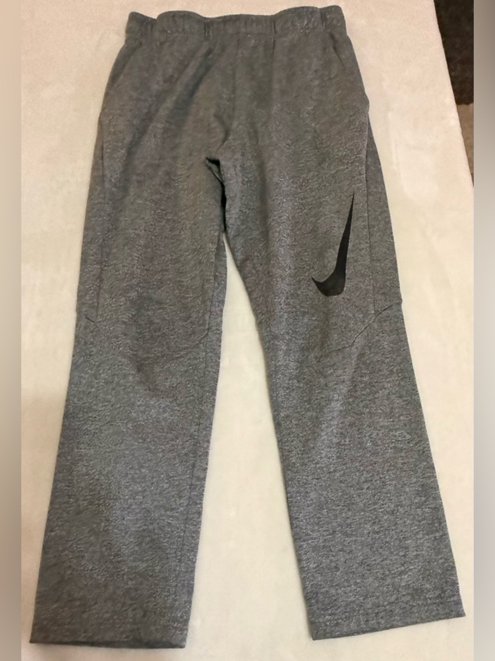 Nike Kids Grey Jogger Sweatpants with Black Swoosh